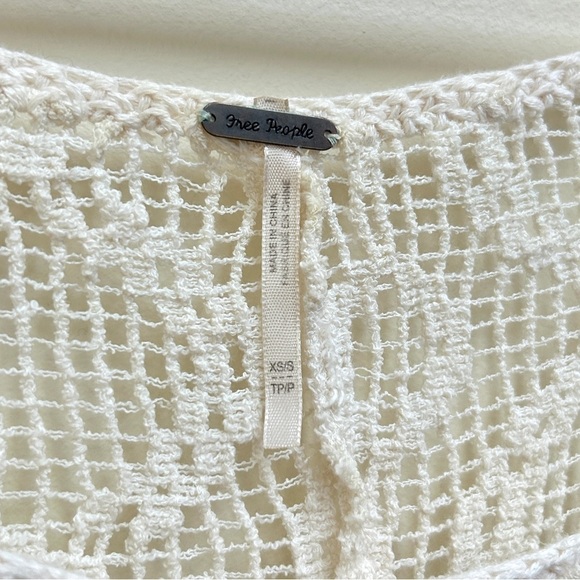 Free People Anthropologie Ripper and Torn Babydoll Tunic Cream Dress, Size XS/S - Picture 9 of 11